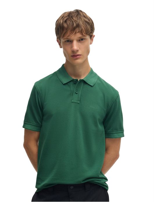 BOSS polo groen korte mouw Prime Polo