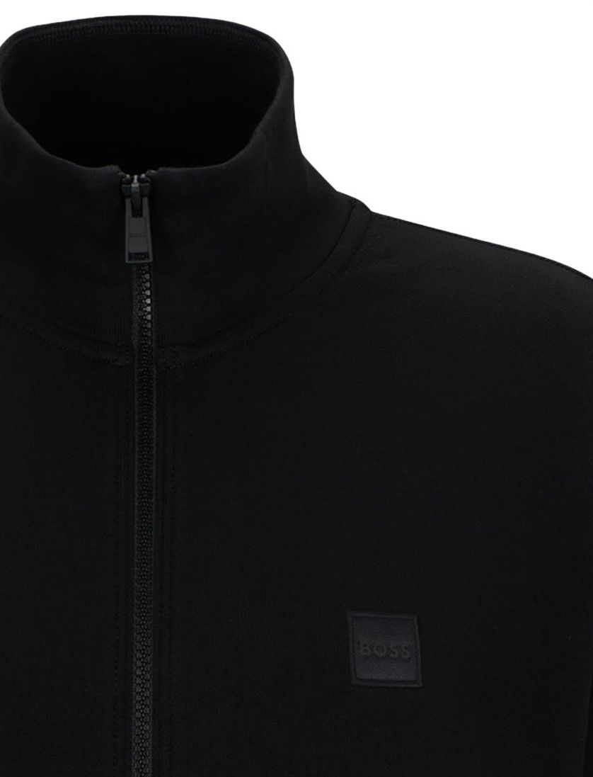 Vest Hugo Boss Orange Zestart zwart katoen rits