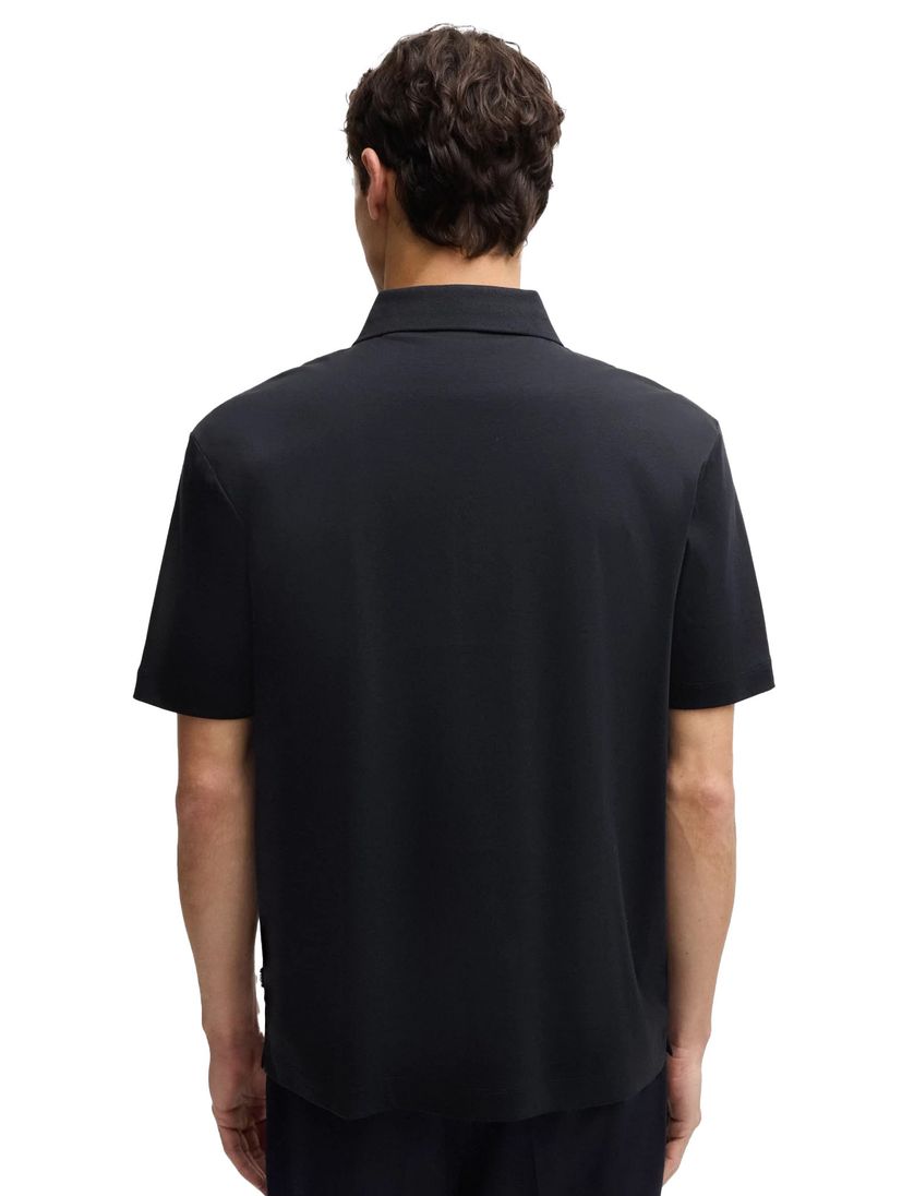 Hugo Boss Black C-Parris korte mouw polo zwart jersey 3-knoops