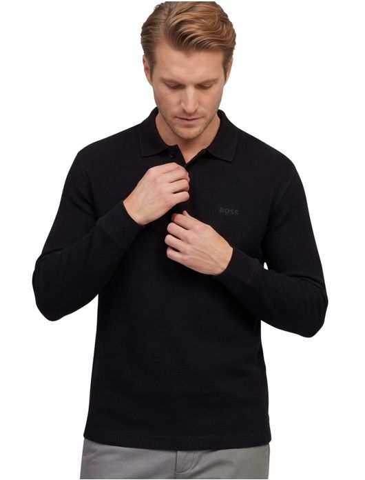 Hugo Boss polo LM Petempestolong zwart