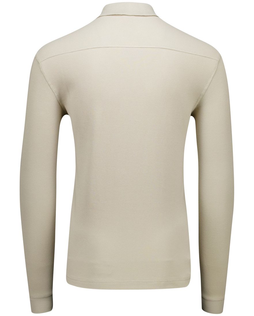 Hugo Boss Orange polo lange mouw beige effen