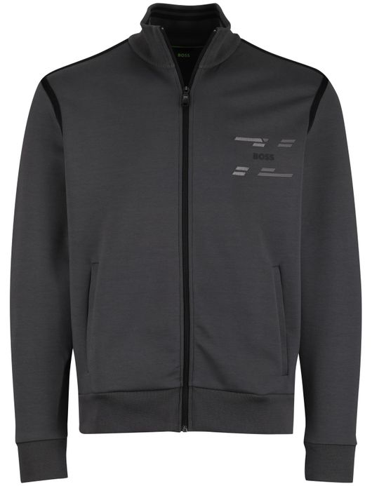 effen vest Boss Green grijs