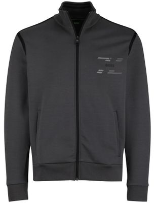 Hugo Boss grijs vest Boss Green effen