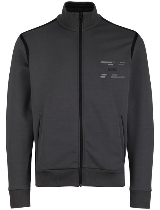 effen vest Boss Green grijs