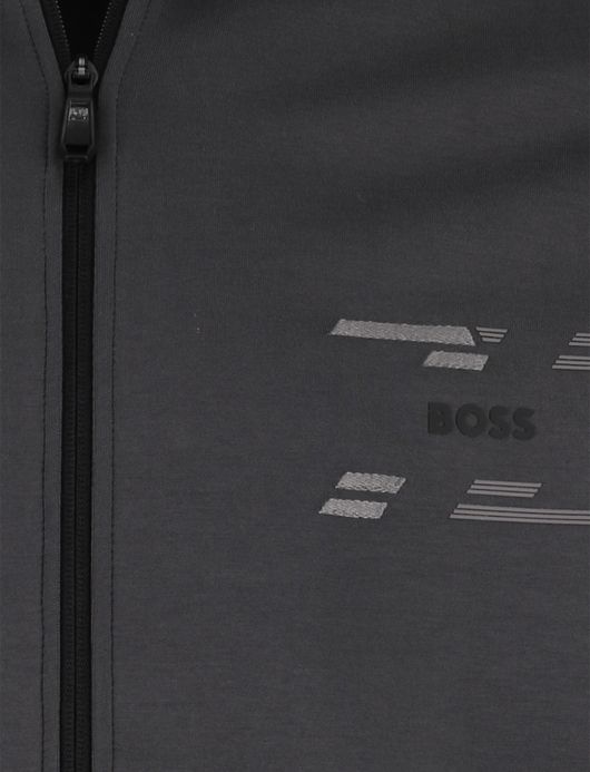 Boss Green vest katoen grijs