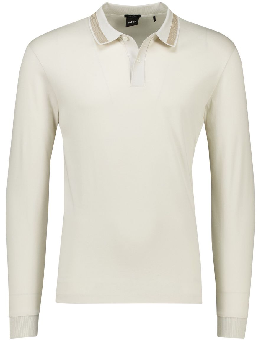 Boss polo lange mouw katoen