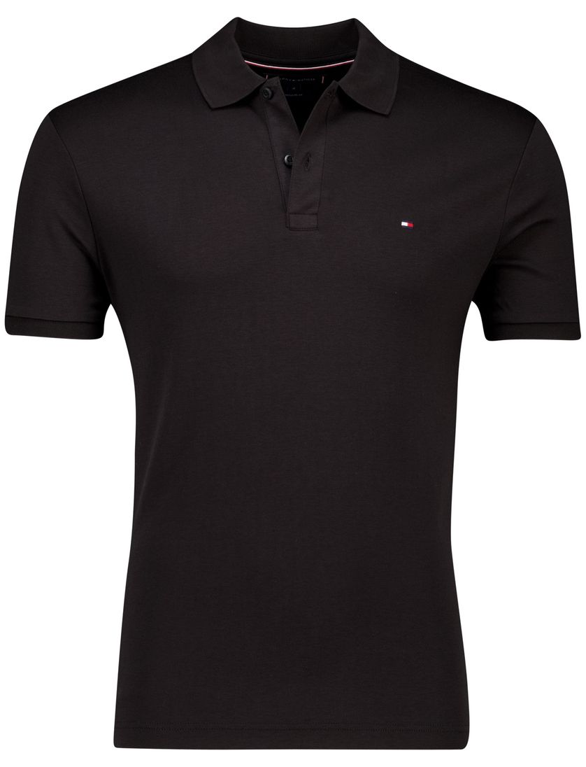 Tommy Hilfiger polo zwart effen
