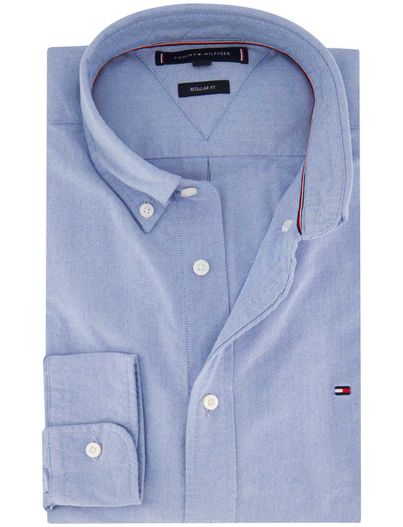 Tommy Hilfiger Polo Ralph Lauren overhemd effen blauw button-down