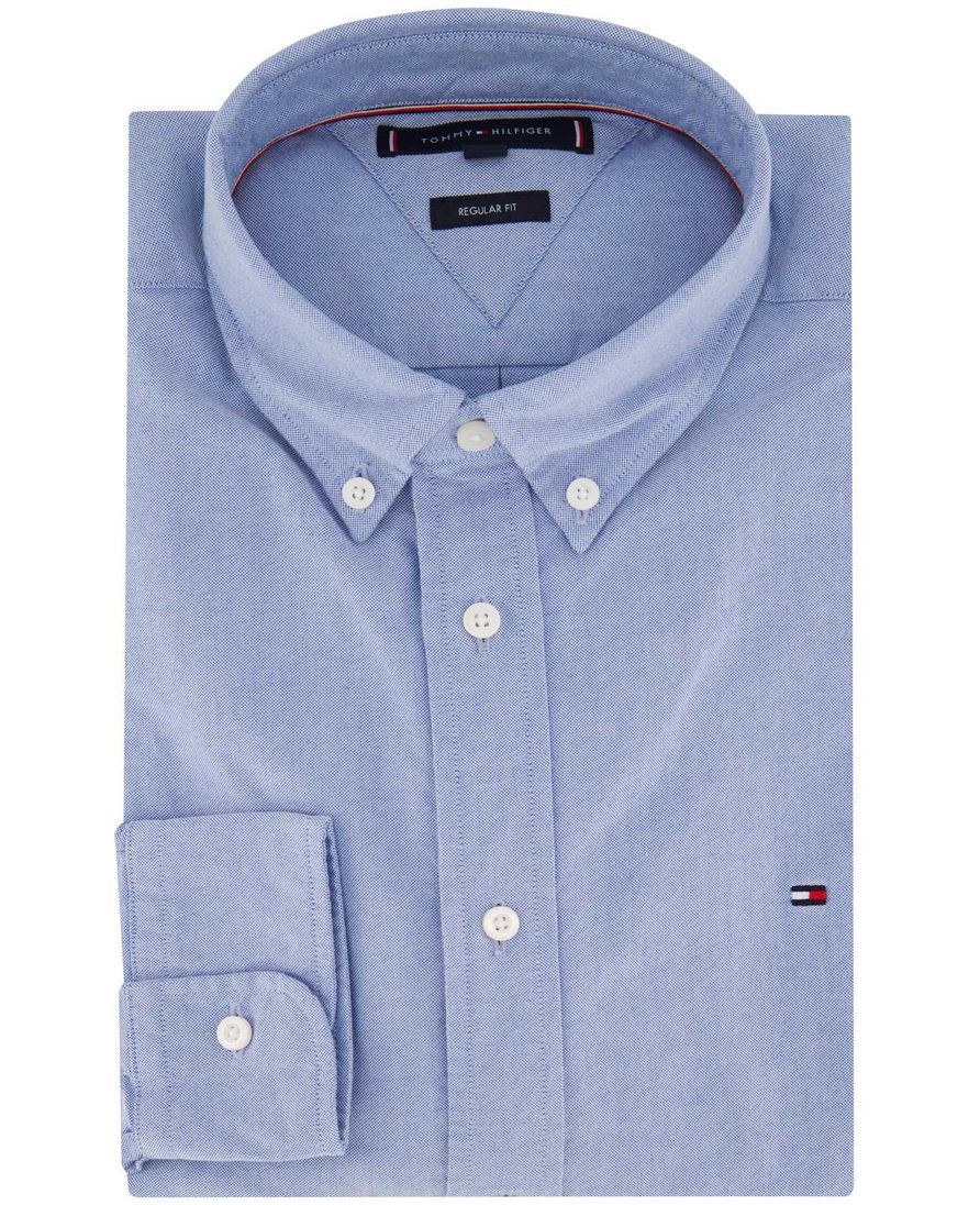 Polo Ralph Lauren overhemd effen blauw button-down