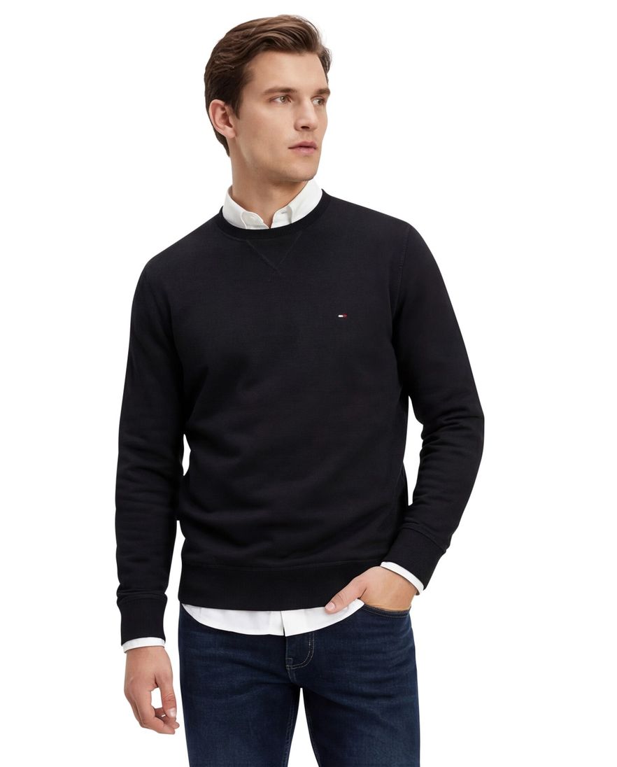 Tommy Hilfiger sweater zwart effen