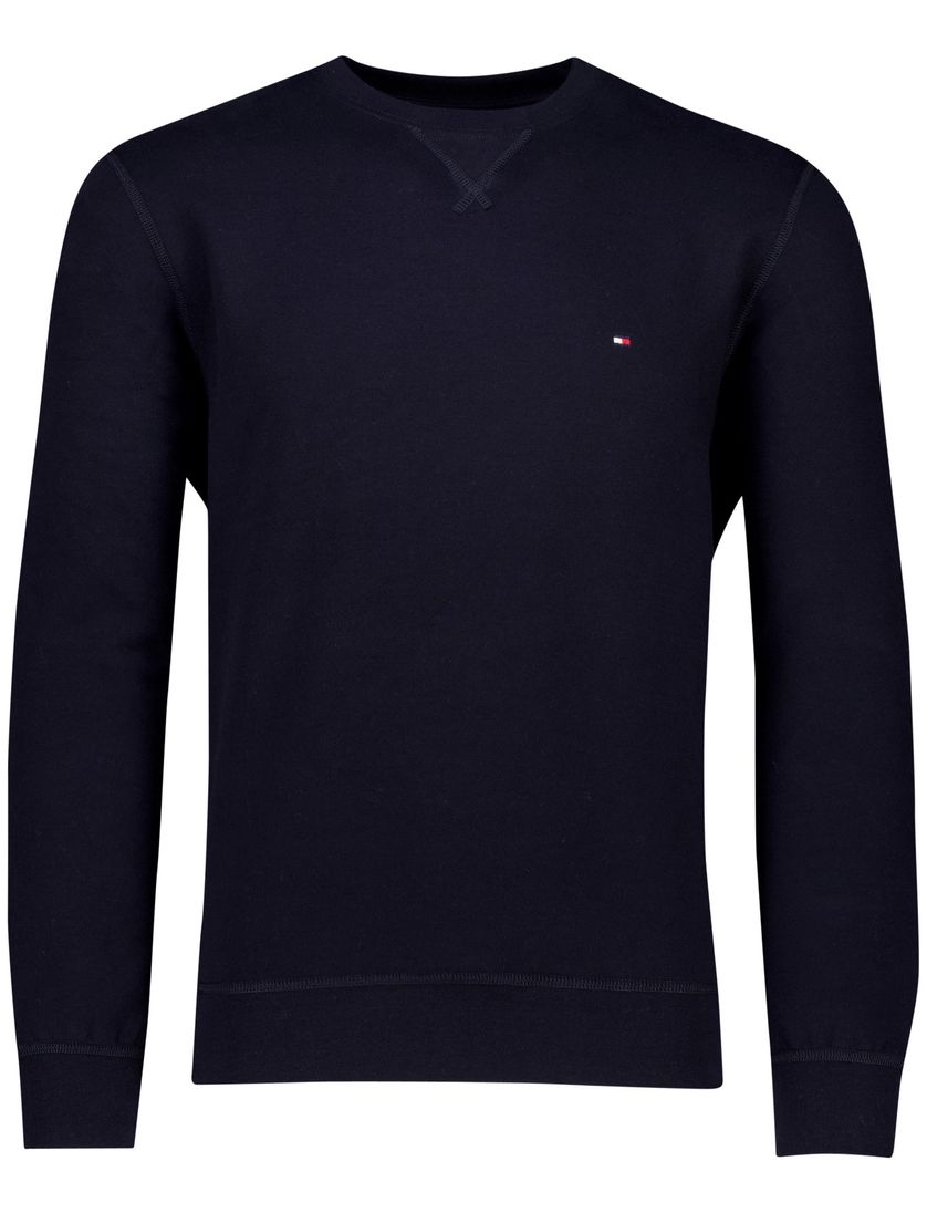 Tommy Hilfiger sweater donkerblauw fleece katoen