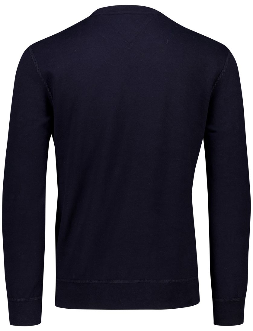 Tommy Hilfiger sweater donkerblauw fleece katoen