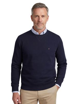 Tommy Hilfiger Tommy Hilfiger sweater donkerblauw fleece katoen