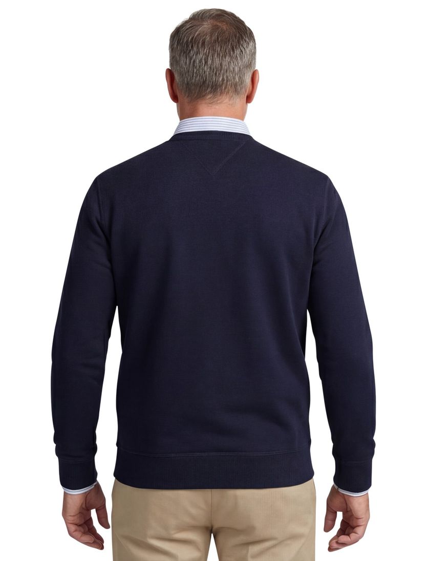 Tommy Hilfiger sweater donkerblauw fleece katoen