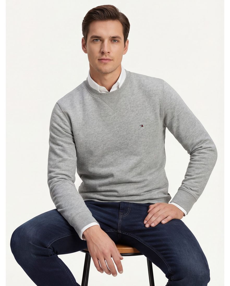 Tommy Hilfiger sweater grijs katoen