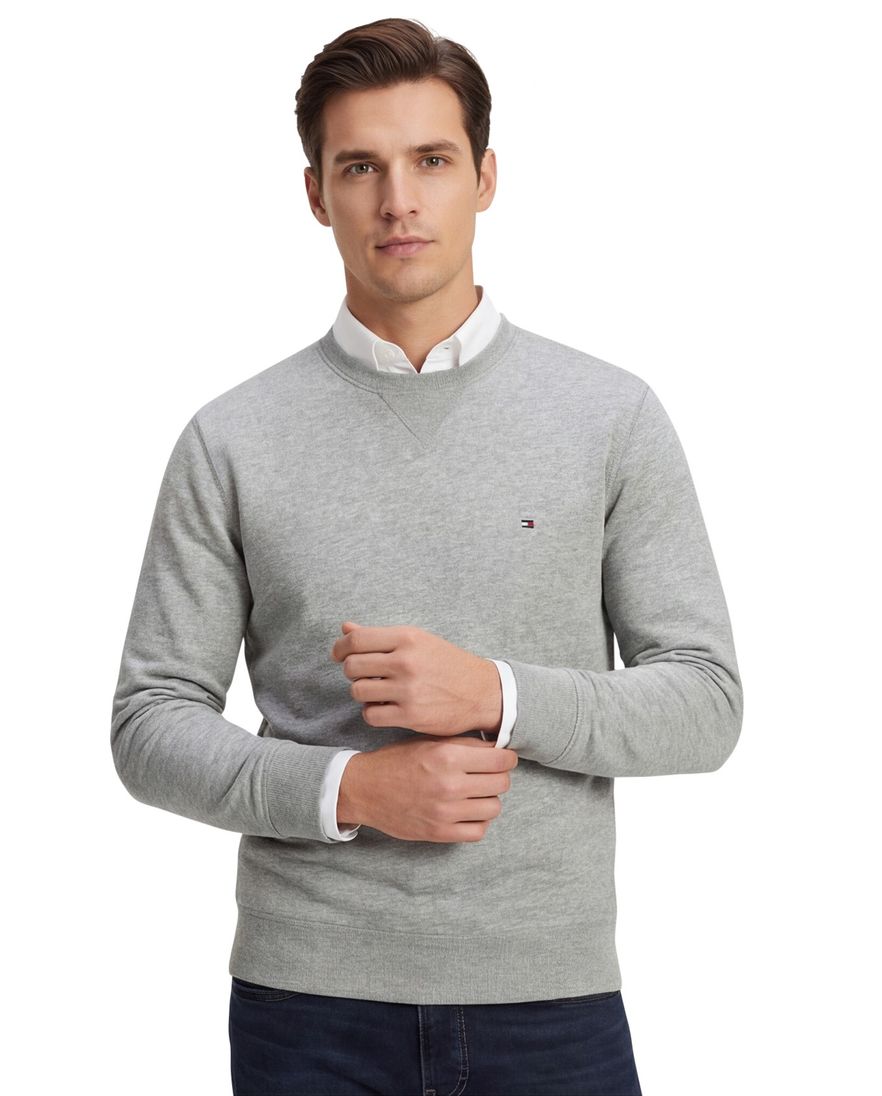 Tommy Hilfiger sweater grijs katoen