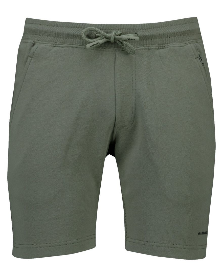 Airforce bermuda groen effen