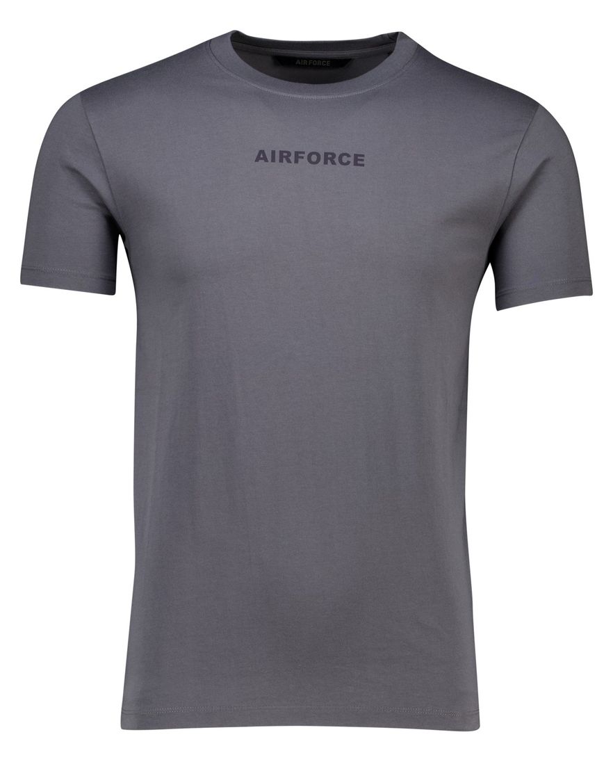Airforce t-shirt korte mouw backprint grijs