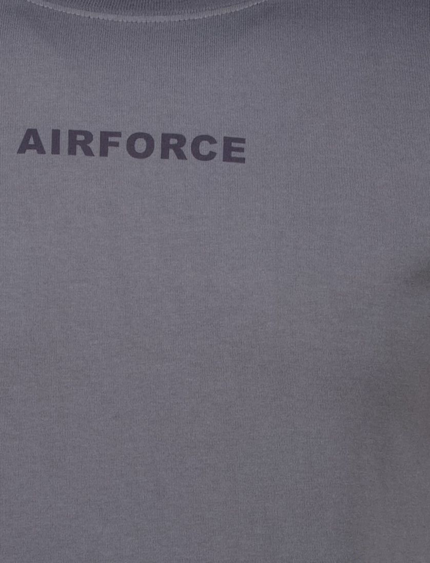 Airforce t-shirt korte mouw opdruk grijs