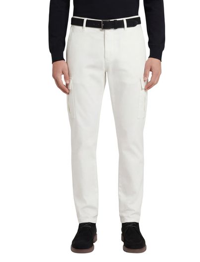 Tramarossa katoenen Tramarossa Amerigo 5-p pantalon spierwit effen slim fit