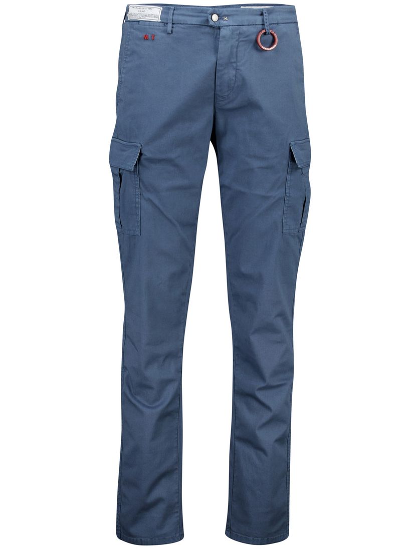 Tramarossa cargo broek blauw effen katoen