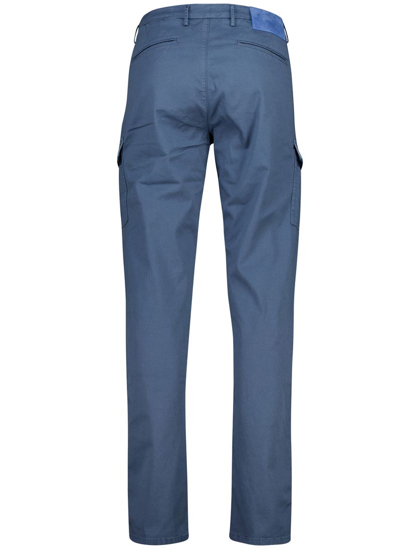 Tramarossa cargo broek blauw effen katoen