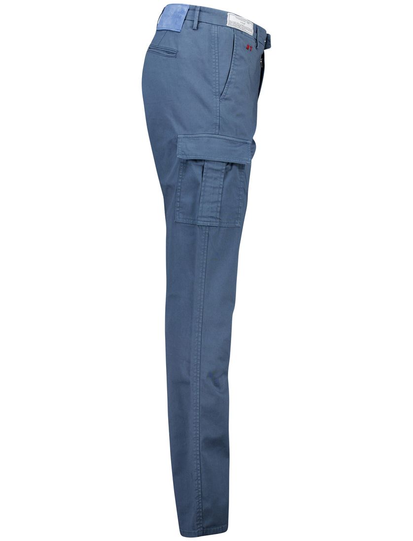 Tramarossa cargo broek blauw effen katoen