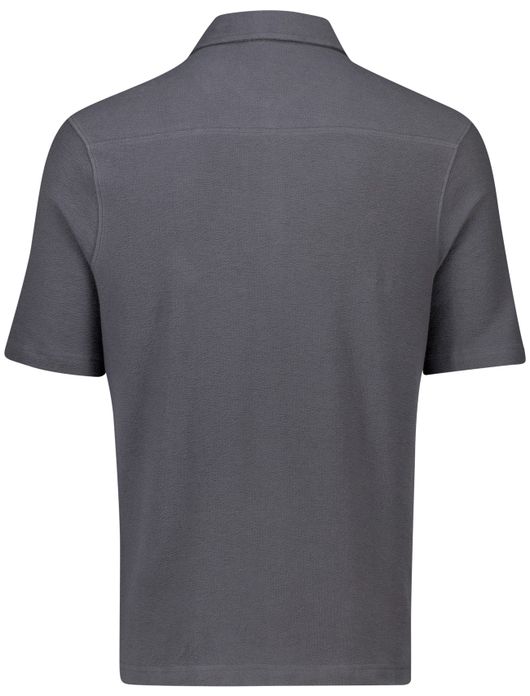 Airforce overhemd korte mouw grijs effen