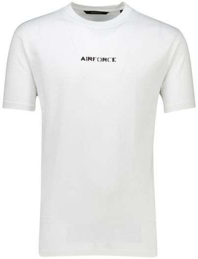Airforce Airforce t-shirt wit hazy round backprint ronde hals