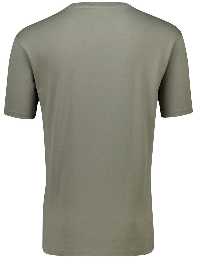 Airforce T-shirt groen korte mouw met print katoen