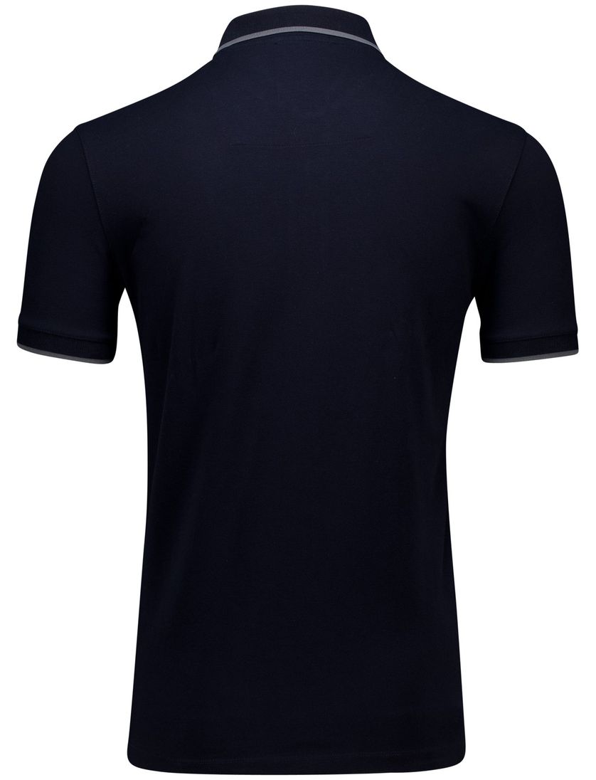 Aeronautica Militare polo donkerblauw effen katoen