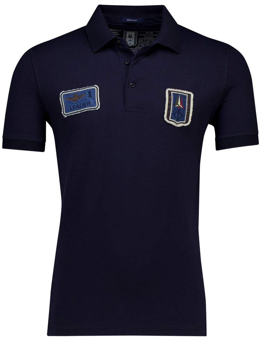 Aeronautica Militare regular fit polo navy