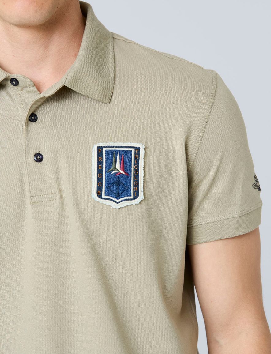 Aeronautica Militare regular fit polo khaki