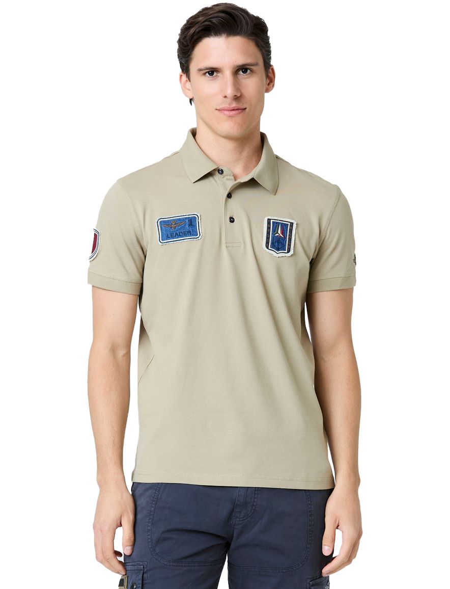 Aeronautica Militare regular fit polo khaki