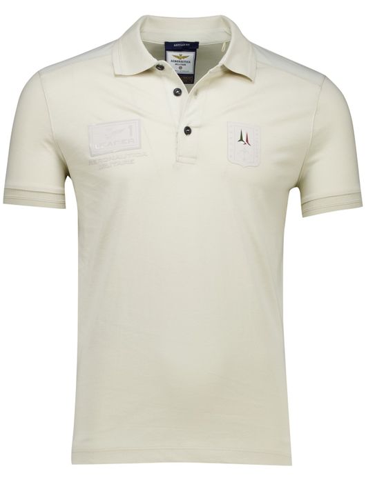 Aeronautica Militare polo regular fit creme katoen