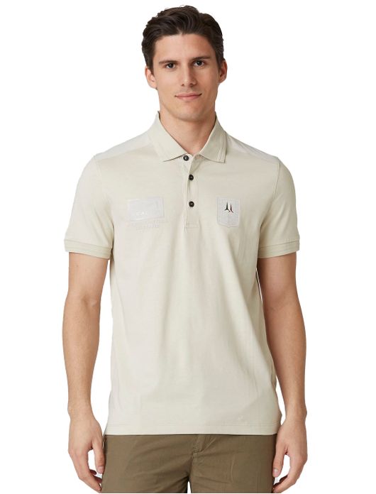 Aeronautica Militare polo regular fit creme katoen