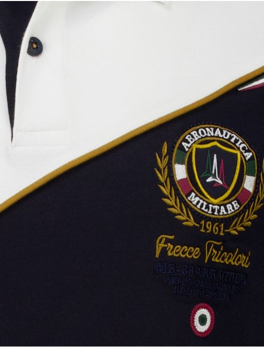 Aeronautica Militare polo navy crème