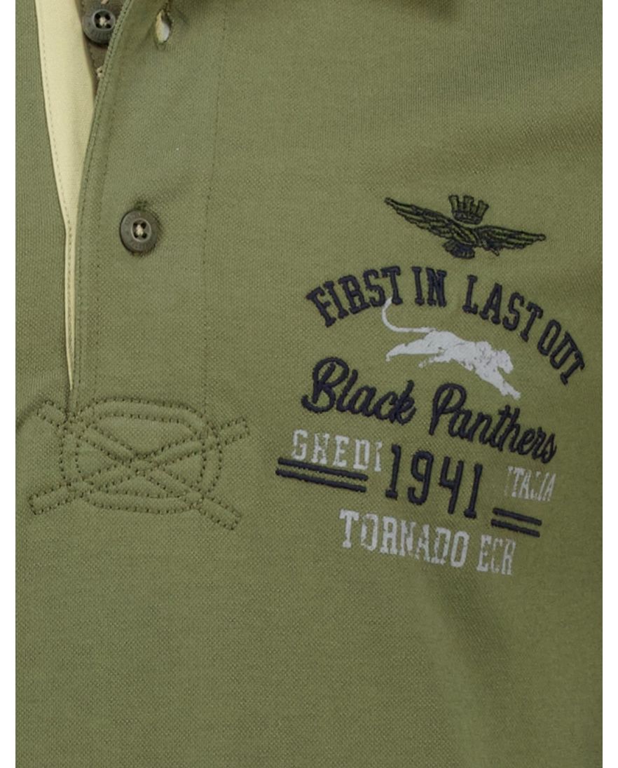 Aeronautica Militare polo groen opdruk