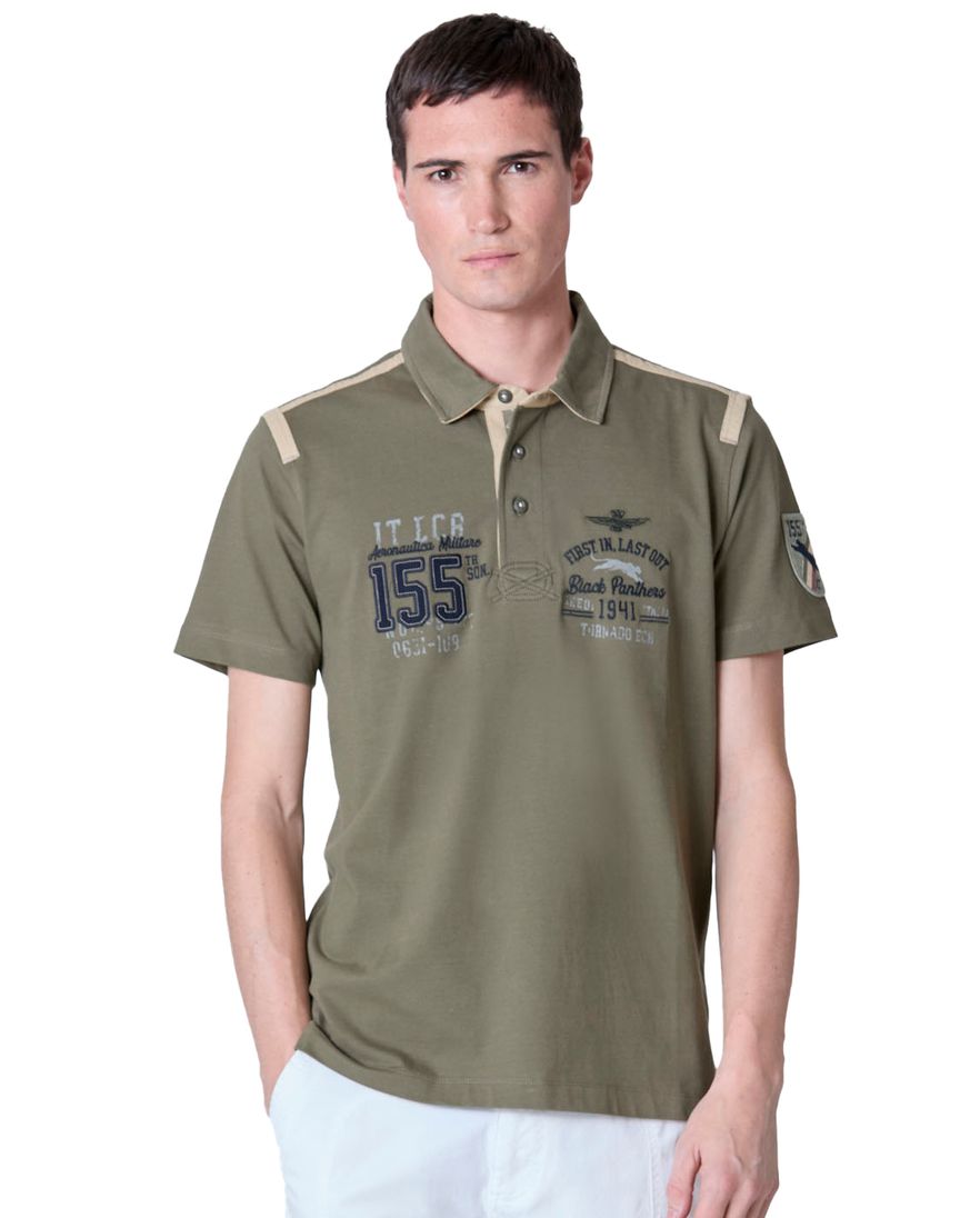 Aeronautica Militare polo groen opdruk