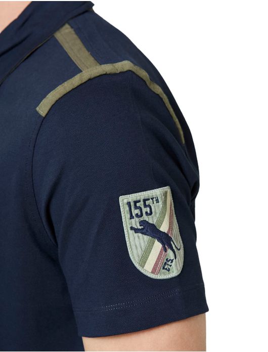 Aeronautica Militare polo donkerblauw katoen