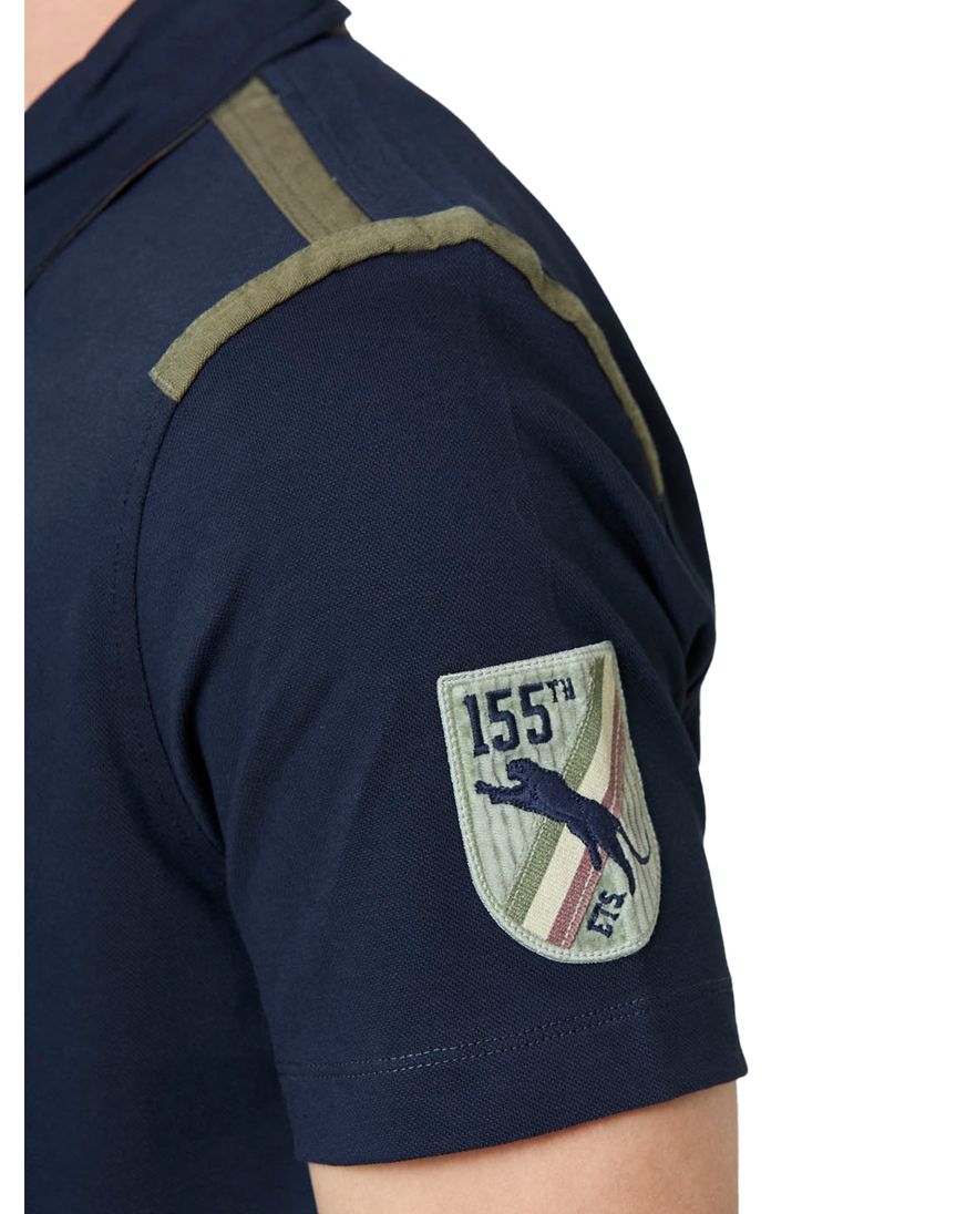 Aeronautica Militare polo donkerblauw katoen
