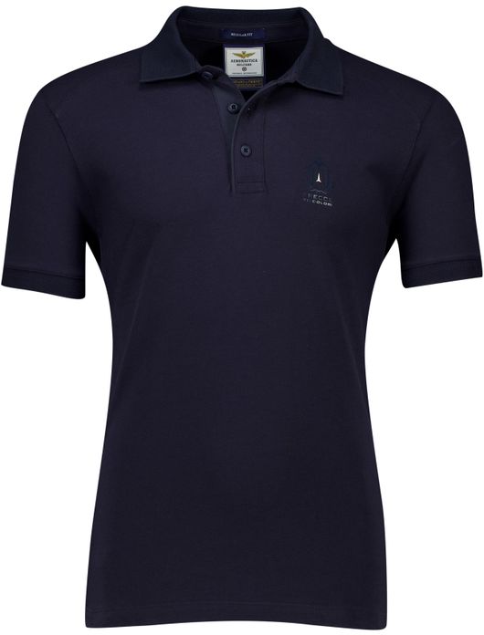 Aeronautica Militare polo donkerblauw effen