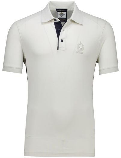 Aeronautica Militare Aeronautica Militare polo wit effen korte mouw normale fit