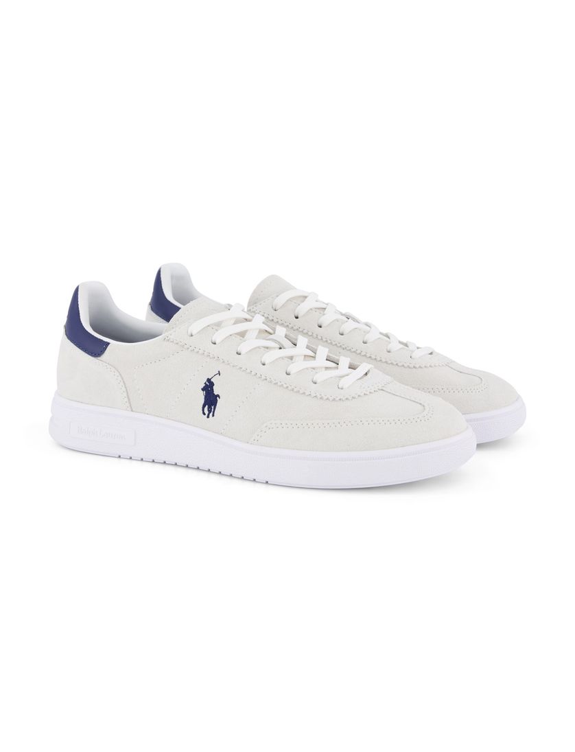 Polo Ralph Lauren sneakers wit met donkerblauw geprint