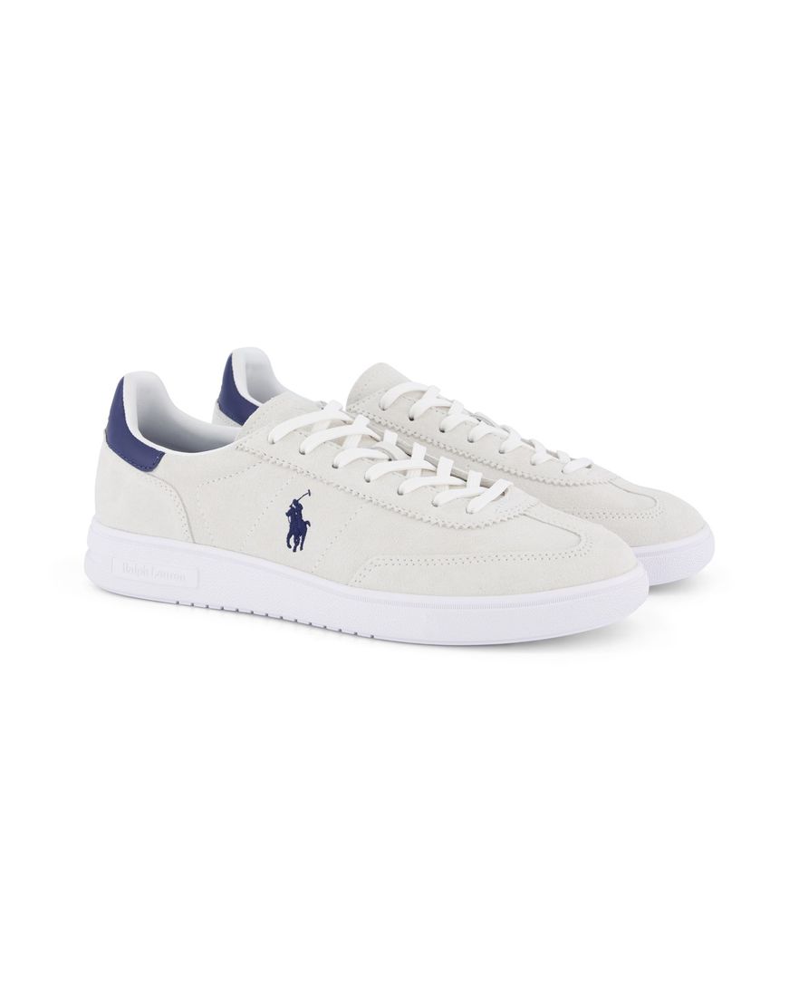 Polo Ralph Lauren sneakers wit met donkerblauw laag