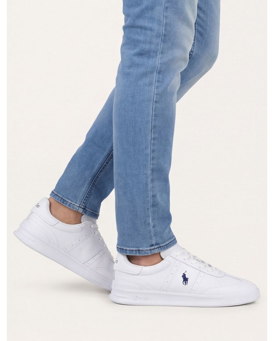 Polo Ralph Lauren lage sneakers wit effen