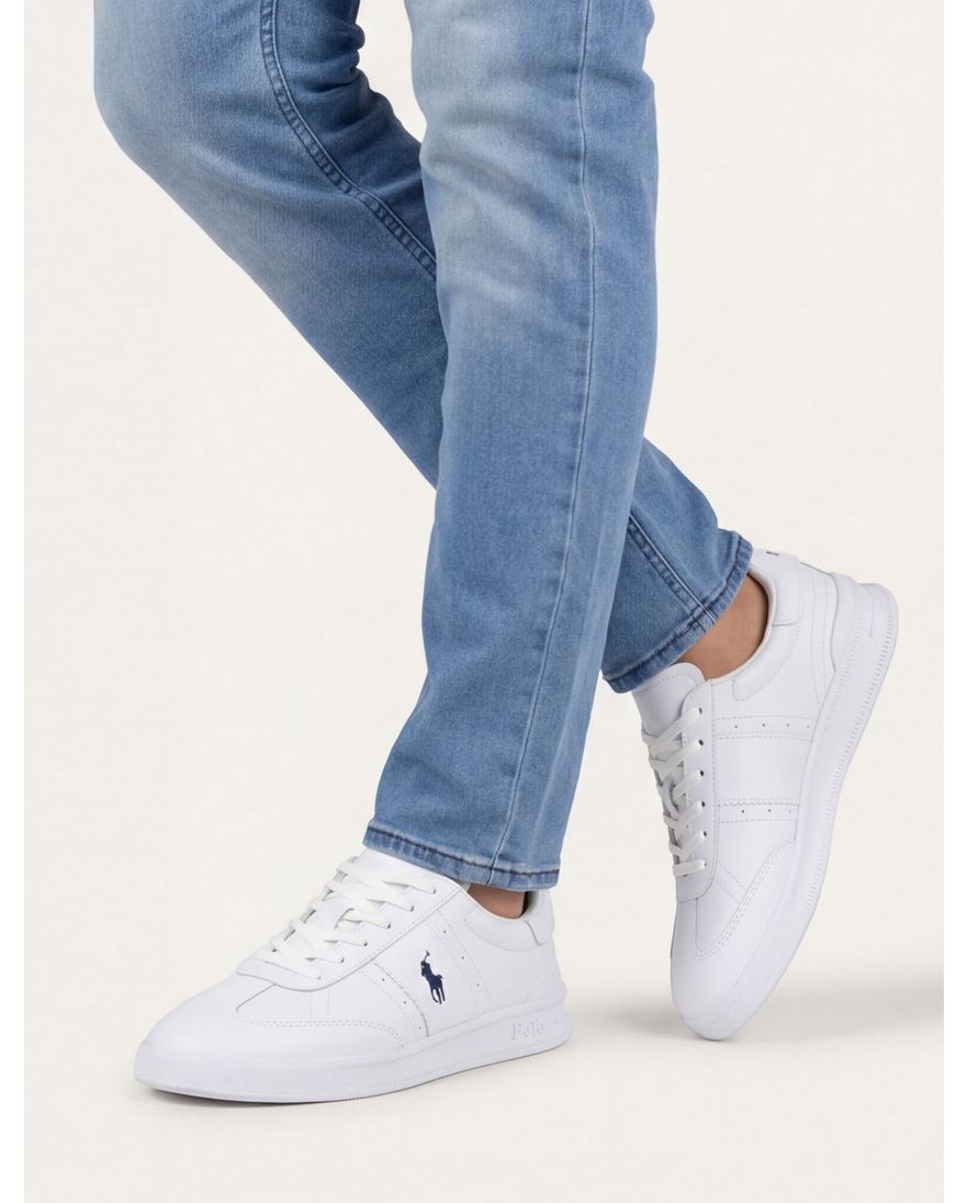 Polo Ralph Lauren lage sneakers wit effen