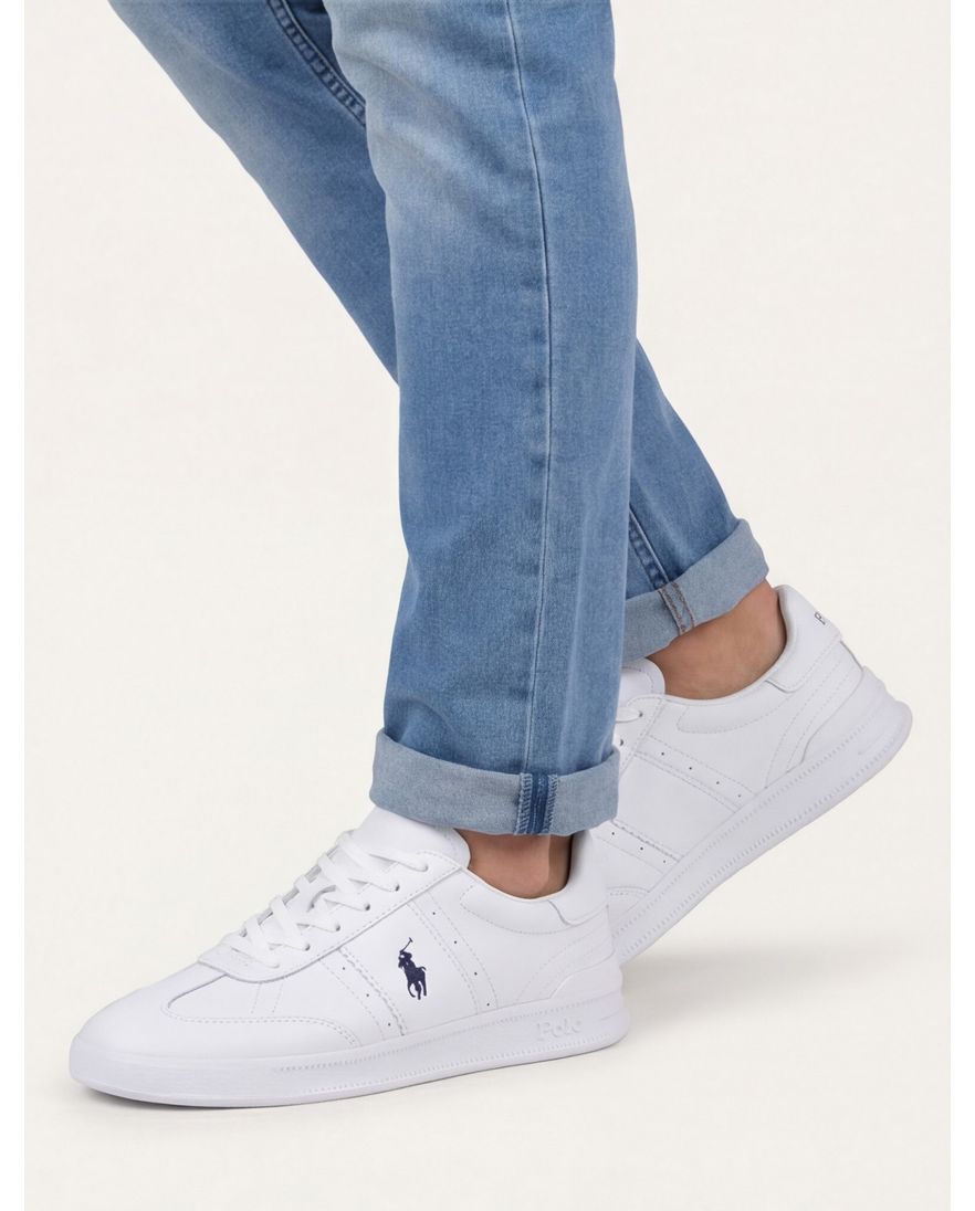 Polo Ralph Lauren lage sneakers wit effen