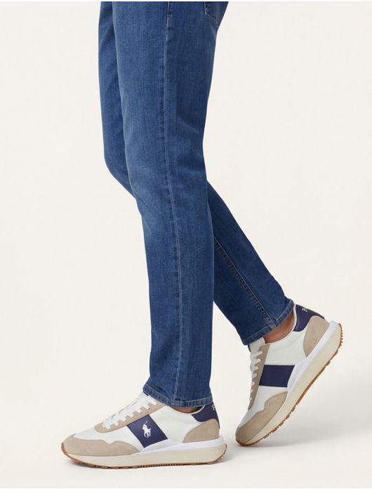 Polo Ralph Lauren sneakers wit navy en beige