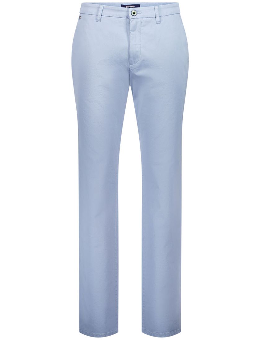 Gardeur Pantalon katoen lichtblauw effen